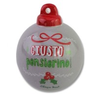 Villa d'Este Pallina di Natale in Ceramica con frase di Villa d'Este
