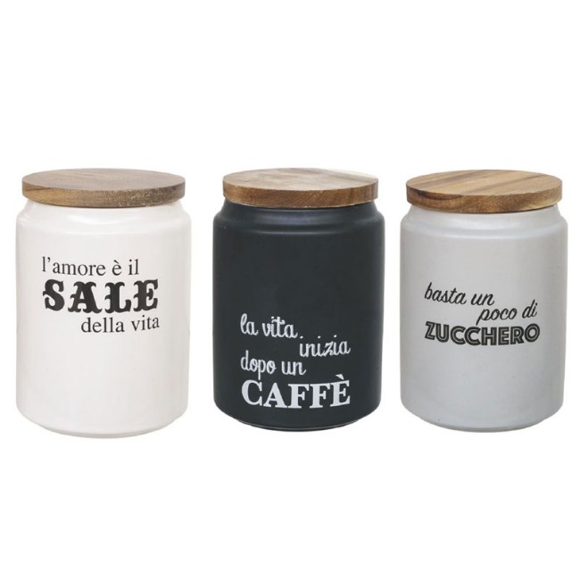 Barattoli caffè, sale,zucchero, vari decori e misure - Ceramica De