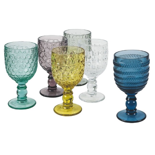VILLA DESTE CASTLE Set 6 Calici In Vetro 280 Ml Colore Multicolor - Foto 11
