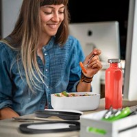 Guzzini Store&Go Lunch Box con Contenitore e Posate