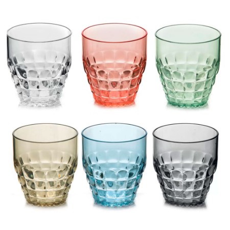 Guzzini Tiffany Set 6 Bicchieri Bassi Colorati