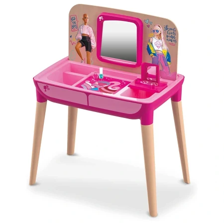 Barbie Make Up Studio Tavolino Multi Funzione Studio e Gioco - Trucchi Inclusi - 40012