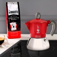 Bialetti Caffettiera Moka Induction Rossa