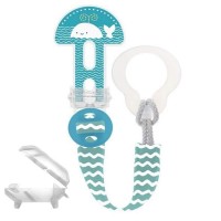Mam Clip Succhietto Clip&Cover Deep Sea, Clip salvaciuccio - azzurro di Mam