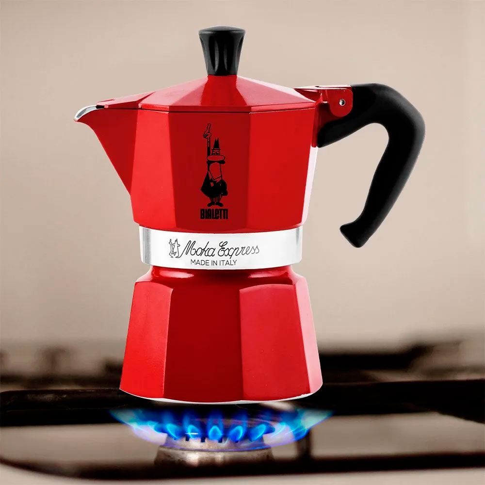 Paniate Bialetti Caffettiera Moka Express Rossa