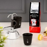 Bialetti Caffettiera Set Mini Express Induction con 2 Tazzine