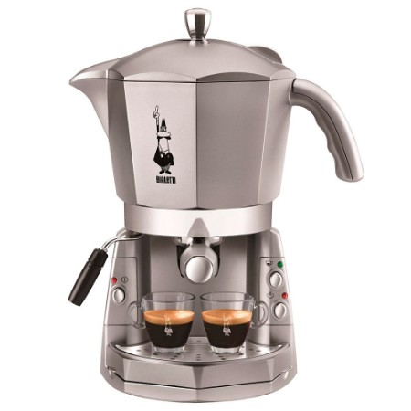 Bialetti Macchina per Caffè Espresso Mokona Sistema Aperto per Caffè Macinato, Capsule e Cialde