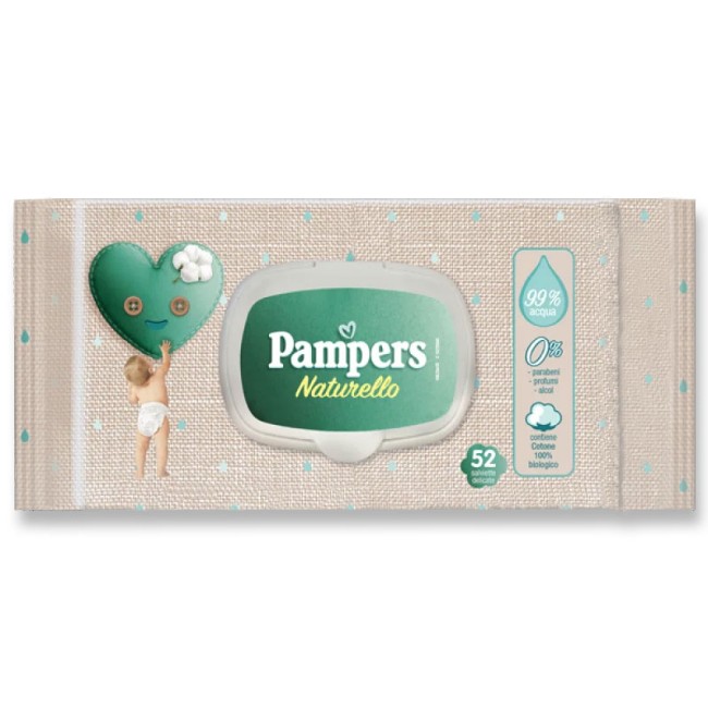 Pampers 52 Salviettine Naturello con cotone biologico di Pampers
