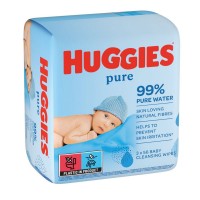 Huggies Tripack 168 Salviette Umidificate Pure, formula con acqua pura