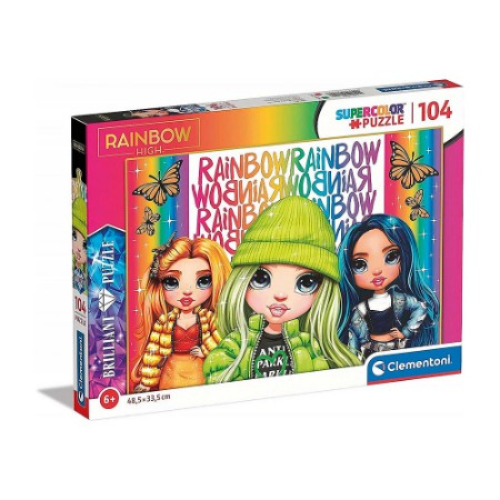 Clementoni Supercolor Puzzle Brilliant Rainbow High 104 pezzi