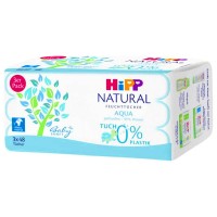 HiPP 144 Salviette Natural Aqua Neonato senza profumo, 3 confezioni di HiPP