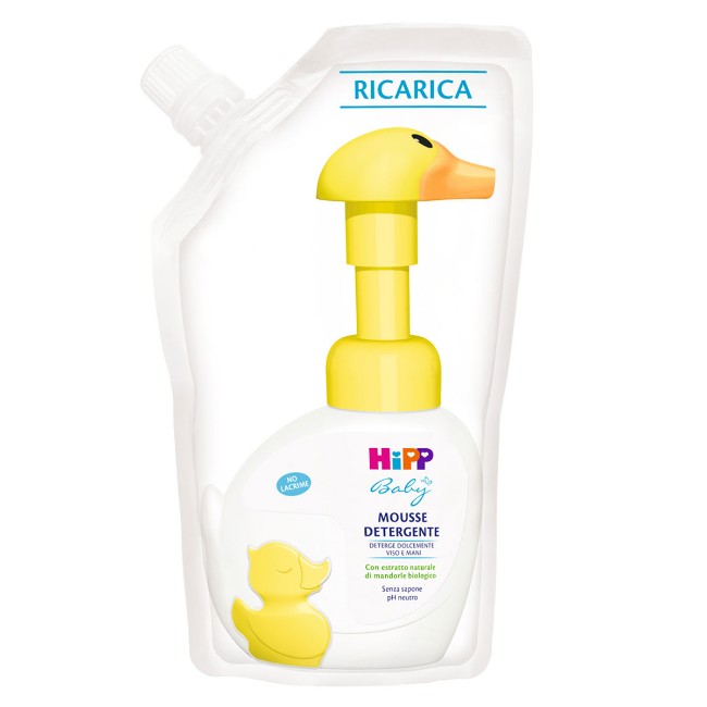 Hipp Ricarica Mousse Detergente Paperella Viso e Mani, 1000ml di Hipp