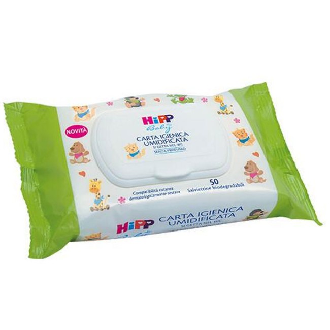 HiPP Salviette Carta Igienica Umidificata, biodegradabili, 50 salviette di HiPP 
