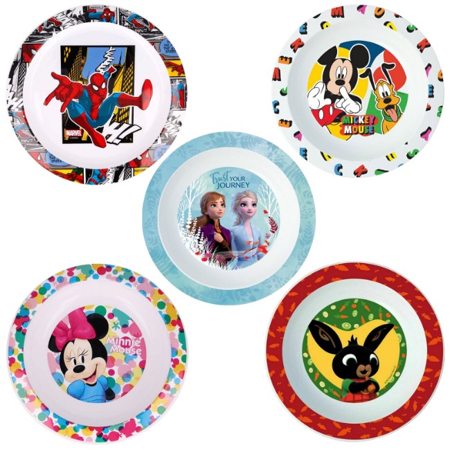 Piatto Bambino Riutilizzabile Topolino - Plastica Senza BPA, Adatto A Microonde - Design Ergnomico E Colorato - Ufficiale Disney Per Pranzi Divertenti