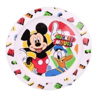 Piatto Piano per Bambini, da microonde, fantasia Bing, Frozen, Mickey Mouse, Minnie, Spiderman di BabyCare 