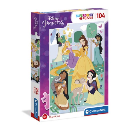 Clementoni Supercolor Puzzle Disney Princess 104 pezzi