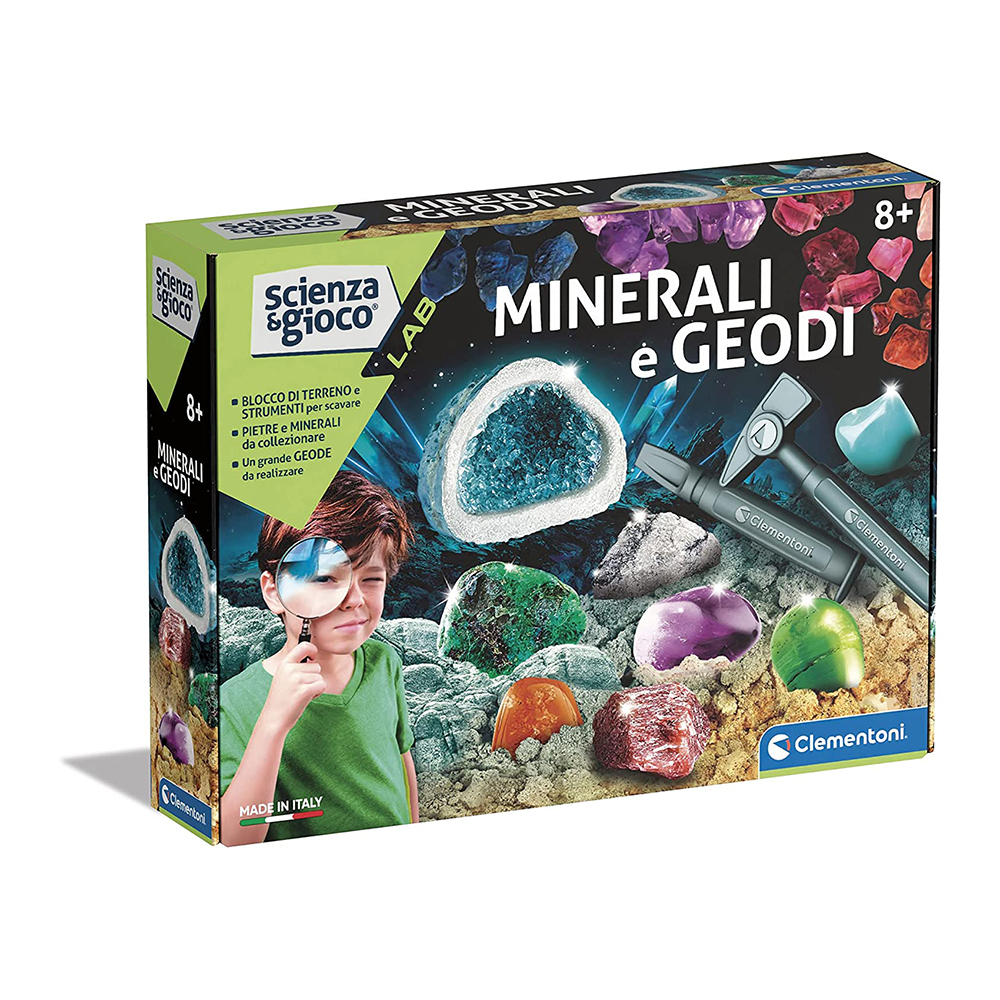 Set Collezione Pietre Preziose Dr.Daz | 15 Minerali Naturali Con Lente D'Ingrandimento | Gioco Educativo Geologia