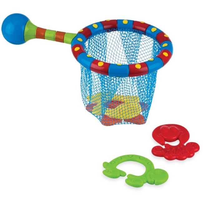 Nuby Retino da Pesca Splash ‘N Catch con 4 giocattoli inclusi - 18+ mesi di Nuby