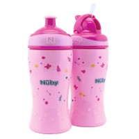 Nuby 2pz Boraccia Flip-It Cup con Beccucchio, Bambino 18m+ di Nuby