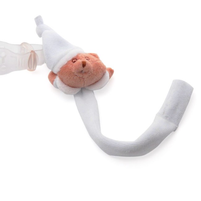 Catenella Portaciuccio Personalizzata Con Nome Per Neonato – Colore Grigio Dorato - 3