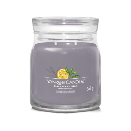 Yankee Candle Signature Candela in Giara Media Black Tea & Lemon 50 Ore