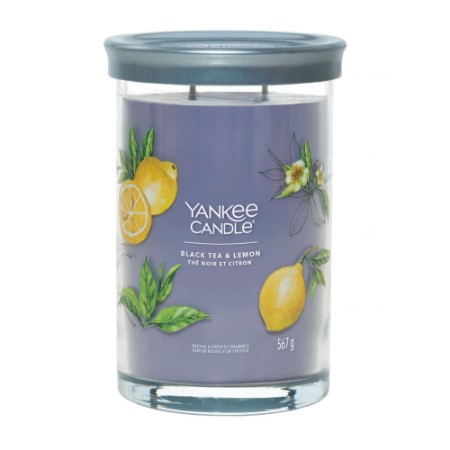 Yankee Candle Signature Candela in Tumbler Grande Black Tea & Lemon 100 Ore