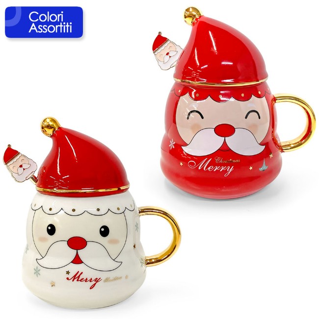 Set Scaldabevande YumSur Natalizio - Tazza In Ceramica Con Piastra Riscaldante, Spegnimento Automatico - Foto 4