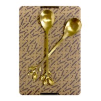 Villa d'Este Set 6 Cucchiaini Foglie d'oro di Villa d'Este