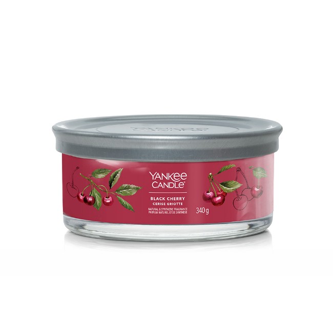 Yankee Candle Signature Candela in Tumbler Multi-Stoppino Black Cherry 28 Ore