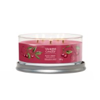 Yankee Candle Signature Candela in Tumbler Multi-Stoppino Black Cherry 28 Ore