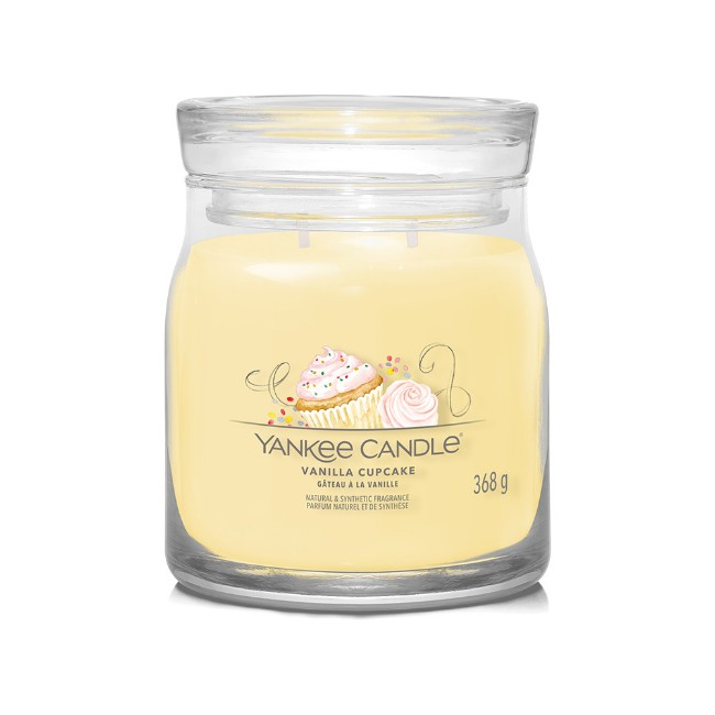 Yankee Candle Signature Candela in Giara Media Vanilla Cupcake 50 Ore