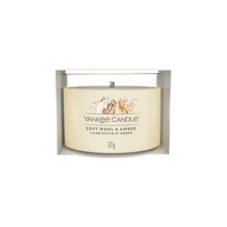 Yankee Candle Signature Candela Votiva in Vetro Soft Wool & Amber 10 Ore