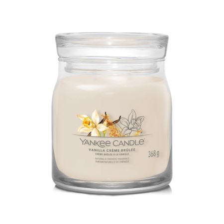 Yankee Candle Signature Candela in Giara Media Vanilla Creme Brulee 50 Ore