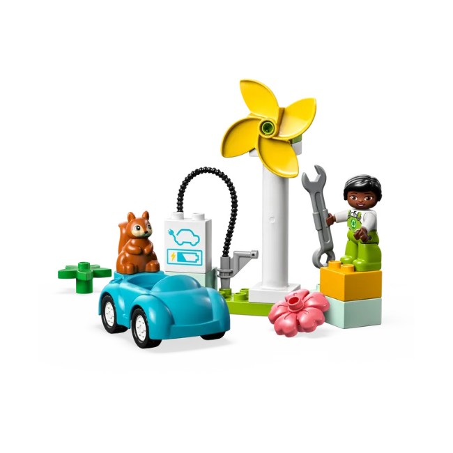 LEGO DUPLO Turbina Eolica e Auto Elettrica 10985