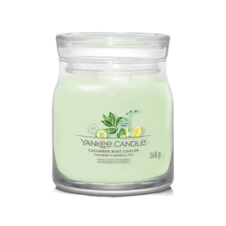 Yankee Candle Signature Candela in Giara Media Cucumber Mint Cooler 50 Ore