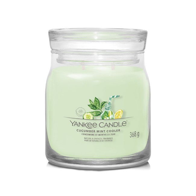 Yankee Candle Signature Candela in Giara Media Cucumber Mint Cooler 50 Ore