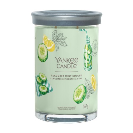 Yankee Candle Signature Candela in Tumbler Grande Cucumber Mint Cooler 100 Ore