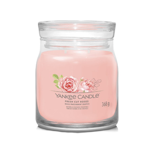 Yankee Candle Signature Candela in Giara Media Fresh Cut Roses 50 Ore