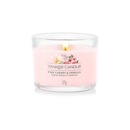 Yankee Candle Signature Candela Votiva in Vetro Pink Cherry & Vanilla 10 Ore