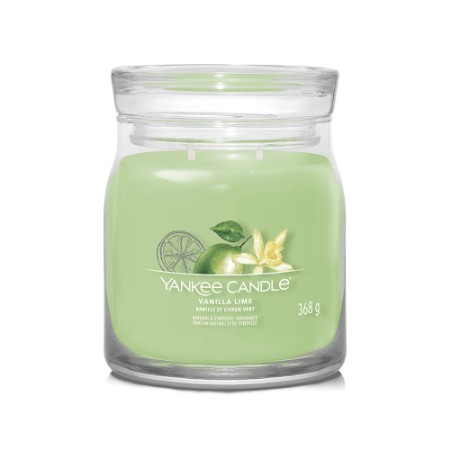 Yankee Candle Signature Candela in Giara Media Vanilla Lime 50 Ore