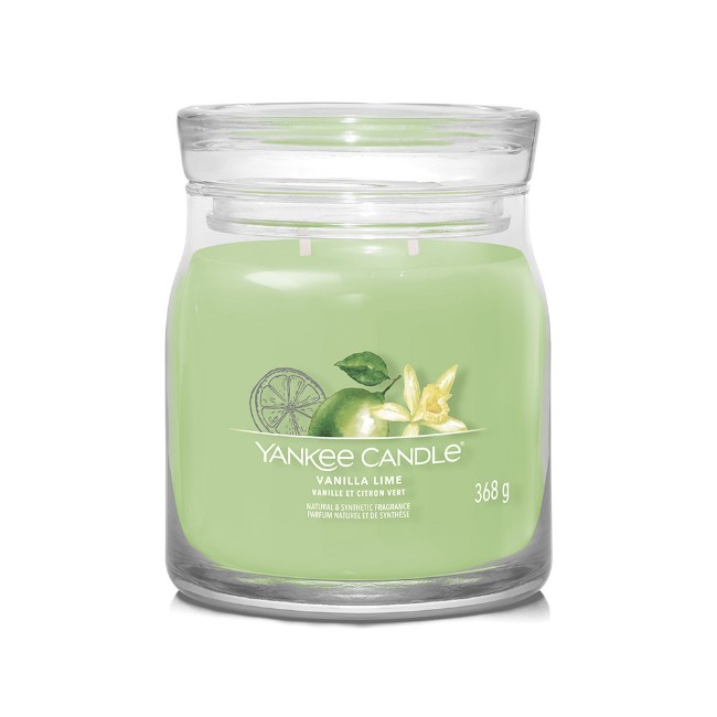 Yankee Candle Signature Candela in Giara Media Vanilla Lime 50 Ore