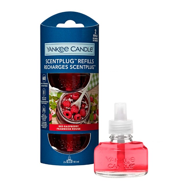 Yankee Candle 2 Ricariche per Diffusore Elettrico Red Raspberry 30 giorni cad.