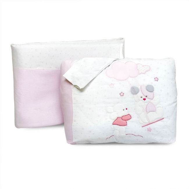 Bebitaly 4pz Set Letto Stelle con Piumone Sfoderabile, Paracolpi, Federa di Bebitaly