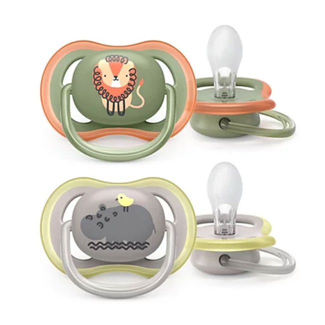 Philips Avent 2pz Ciuccio Ultra Air, Succhietto Ortodontico 6-18mesi