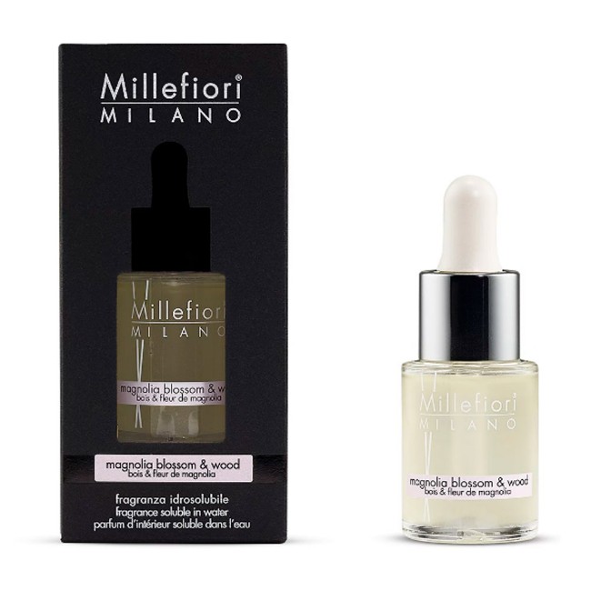Millefiori Ricarica per Diffusore ad Ultrasuoni Fragranza Idrosolubile Magnolia Blossom & Wood 15 ml