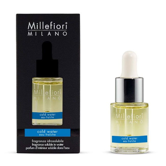 Millefiori Ricarica per Diffusore ad Ultrasuoni Fragranza Idrosolubile Cold Water 15 ml