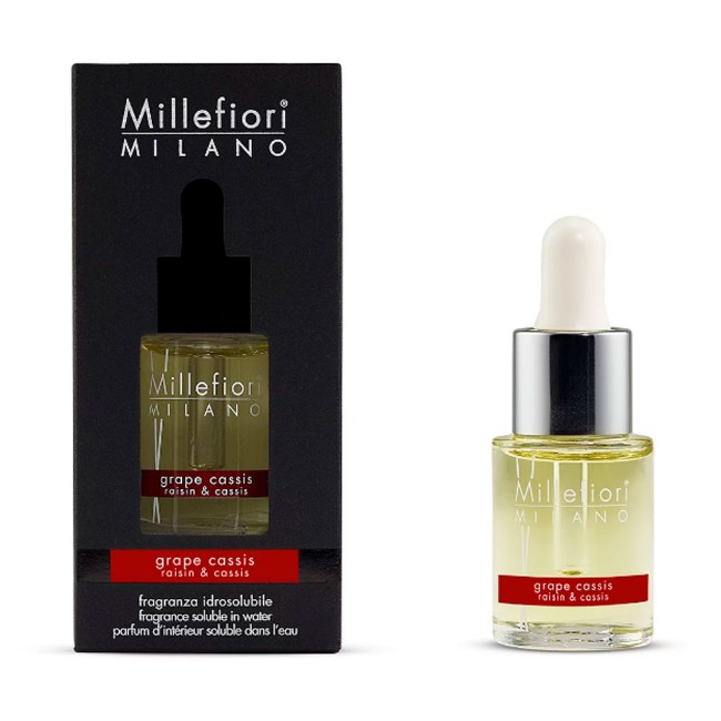 Millefiori Ricarica per Diffusore ad Ultrasuoni Fragranza Idrosolubile Grape Cassis 15 ml
