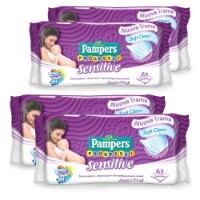 Pampers Salviette Sensitive Delicate Senza Profumi Aggiunti - 252 Salviette (4 Confezioni da 63 Salviette)