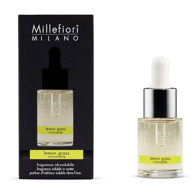 Millefiori Ricarica per Diffusore ad Ultrasuoni Fragranza Idrosolubile Lemon Grass 15 ml