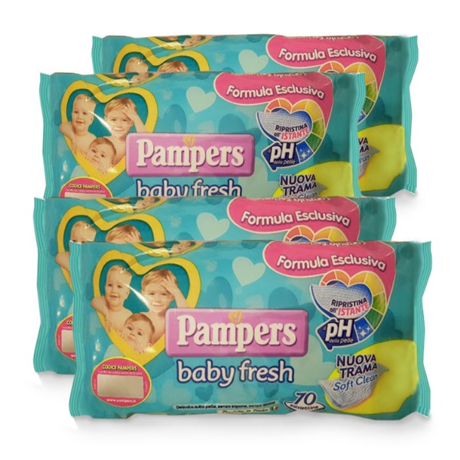 Pampers - Salviettine umidificate per bambini Sensitive, 4x52 pz